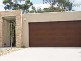 4Ddoors Sectional Garage Door - M-Ribbed in 'Dark Oak', with a Decograin Finish